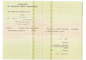 Аттестат за 9 класс 1995-2006 в Златоусте